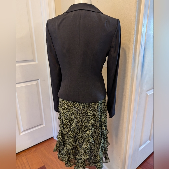 Kay Unger Silk Black Jacket and Skirt - Picture 4 of 8